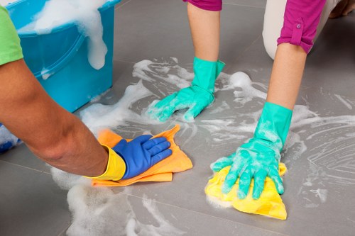 Professional upholstery cleaning of a living room sofa