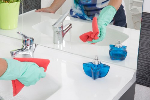 Professional Airbnb cleaning setup with fresh linens and a tidy bedroom