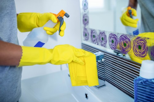 Cleaning supplies prepared for a deep cleaning routine