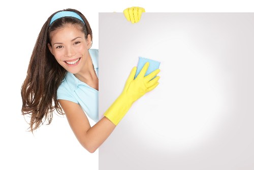 Deep cleaning a kitchen during move in cleaning service